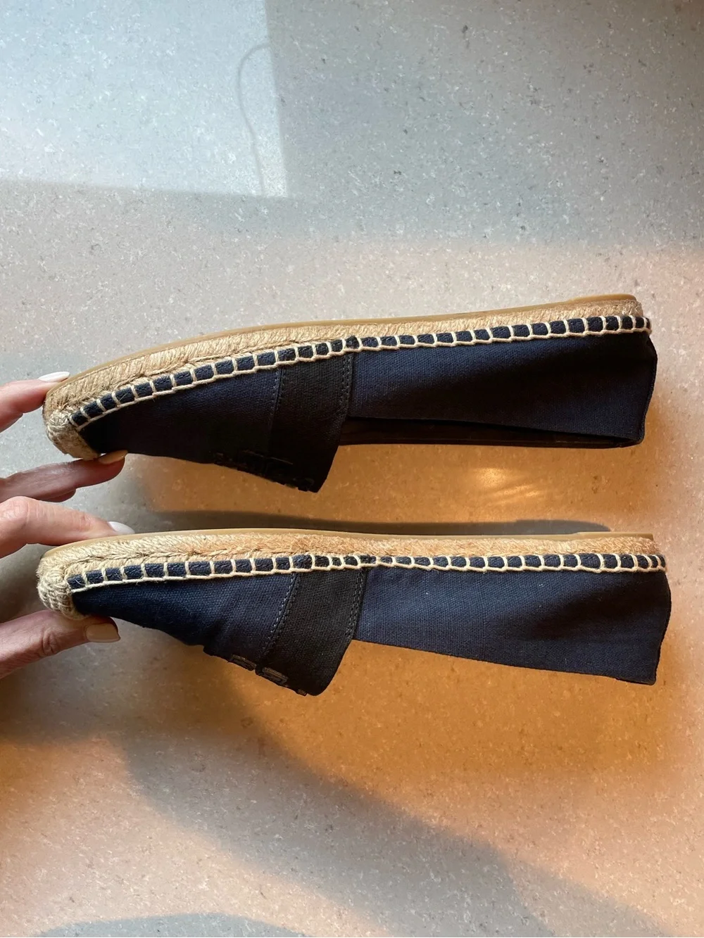 Tory Burch Weston Flat Espadrille | Navy & Black